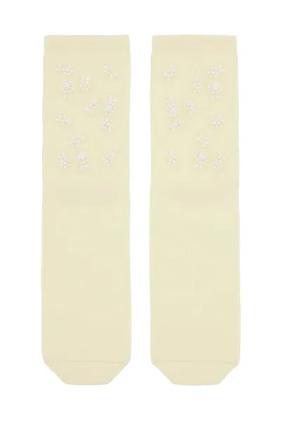 Shop Simone Rocha Crystals Socks Women In White