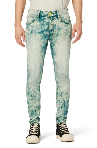Shop Hudson Jeans Zack Bleached Stretch Skinny Jeans In Blue Acid