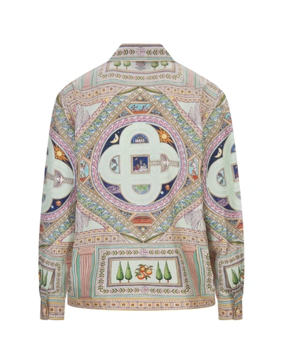 Shop Casablanca Le Labyrinthe Silk Shirt In Multicolour