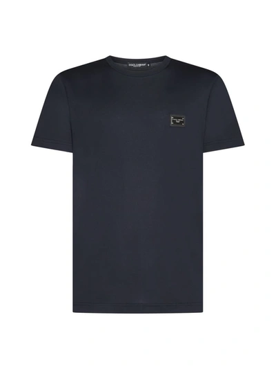 Shop Dolce & Gabbana T-shirts And Polos In Blu Scurissimo 1