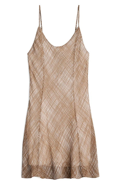 Rag & Bone Delilah Plaid Silk Blend Dress In Tanmult