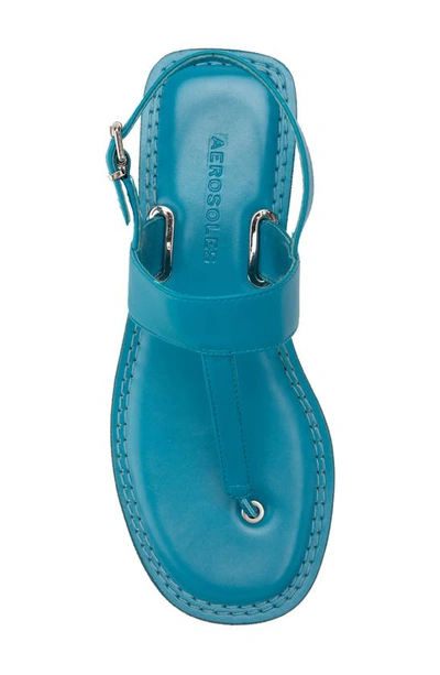 Shop Aerosoles Cherry Slingback Sandal In Blue Leather