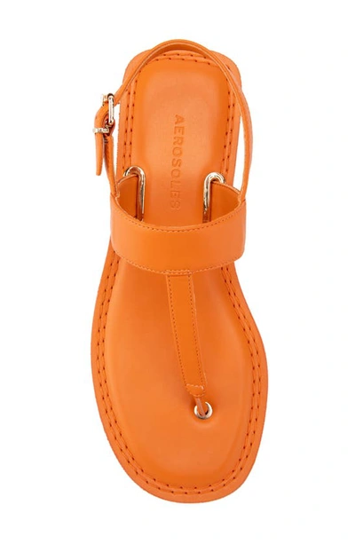 Shop Aerosoles Cherry Slingback Sandal In Mandarin Leather