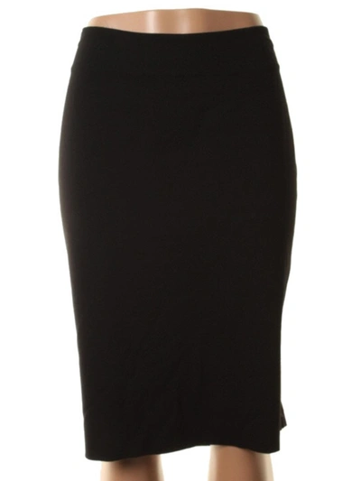 Shop Vince Camuto Plus Womens Ponte Knee-length Pencil Skirt In Black
