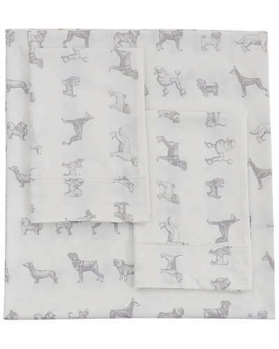 Shop Melange Home 400tc Sateen Cotton Dog Classic Pleat Sheet Set