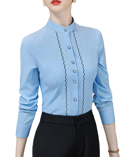 Shop Bossy Chic Shirt In Blue