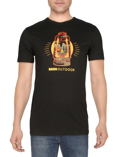 Shop Bass Outdoor Mens Cotton Crewneck Graphic T-shirt In Black
