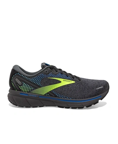 Shop Brooks Men's Ghost 14 Road-running Shoes In Black/blue/nightlife