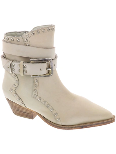 Shop Free People Billy Womens Zipper Leather Cowboy, Western Boots In White