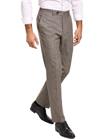 Shop Bar Iii Mens Check Print Suit Separate Suit Pants In Multi