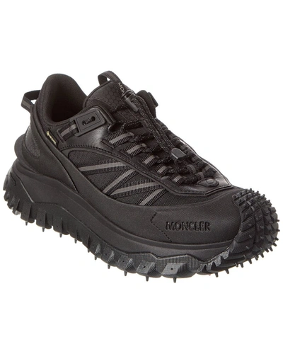 Shop Moncler Trailgrip Gtx Leather Sneaker In Black