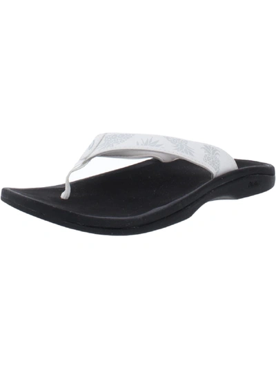 Shop Olukai Ohana Womens Slide Sandals Flip-flops In Grey