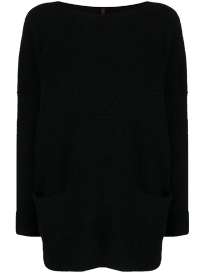 Shop Daniela Gregis Wool Boatneck Sweater In Black