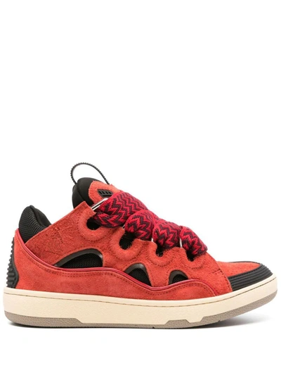 Shop Lanvin Curb Sneakers Shoes In Red