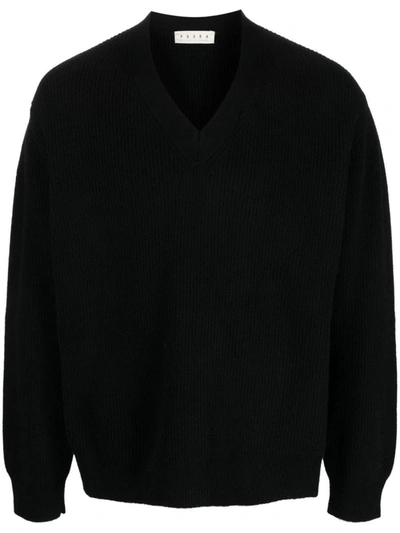 Shop Paura Venezia V-neck Sweater Clothing In Black