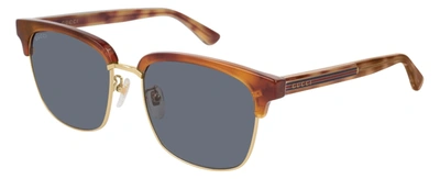 Shop Gucci Gg0382s 005 Clubmaster Sunglasses In Blue