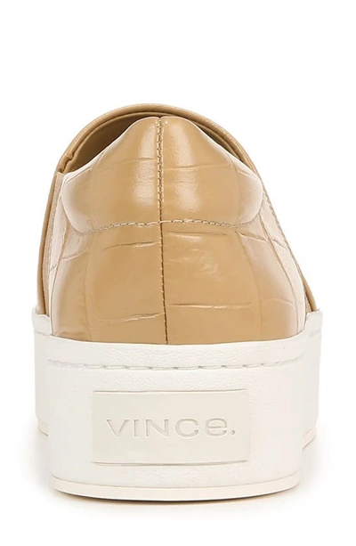 Shop Vince Warren Platform Slip-on Sneaker In Husk