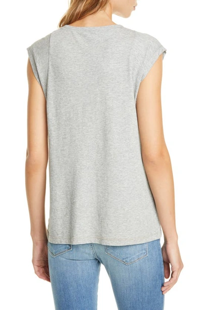 Shop Frame Le High Rise Muscle Tee In Gris Heather