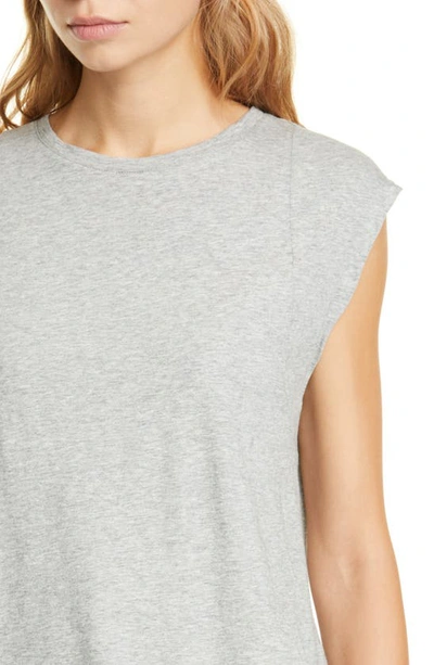 Shop Frame Le High Rise Muscle Tee In Gris Heather