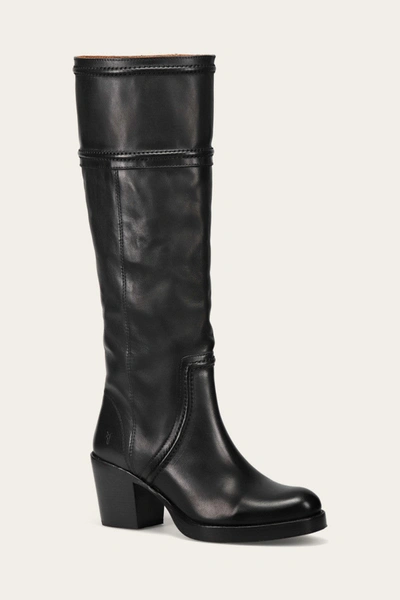 Shop The Frye Company Frye Jean Tall Pull On Wide Calf Tall Boots In Black
