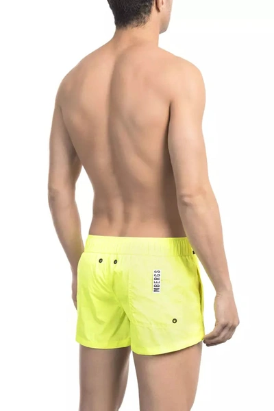 Shop Bikkembergs Sleek Yellow Micro Swim Shorts With Contrast Men's Band