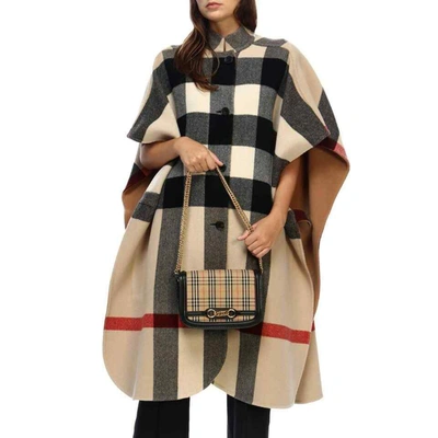 Burberry Women's House Check Canvas Small Chain Link Shoulder Bag In Multicolor