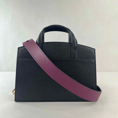 Shop Mcm Women's Milano Dark Purple/black Leather Mini Crossbody Bag