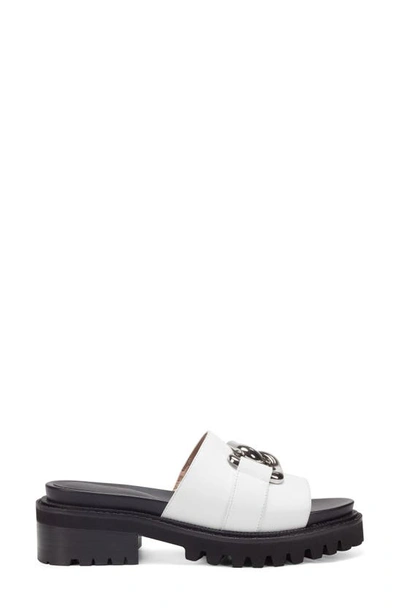 Shop Aerosoles Lima Slide Sandal In White Leather