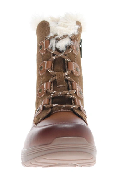 Shop Propét Dulcie Faux Fur Trim Bootie In Brown