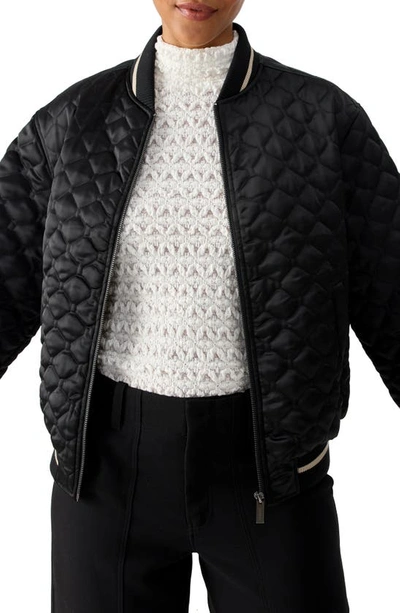 Shop Sanctuary Marilyn Quilted Bomber Jacket In Black