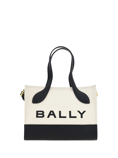 Shop Bally White And Black Leather Mini Handbag