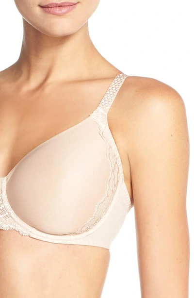 Shop Simone Perele Simone Perle 'caresse' Minimizer Underwire Bra In Peau Rose