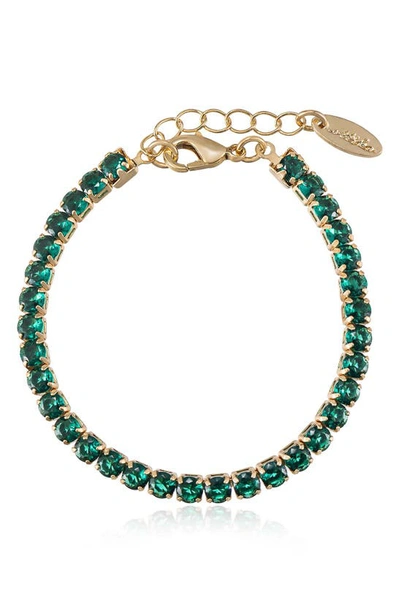 Shop Ettika Giselle Sparkle Bracelet In Green