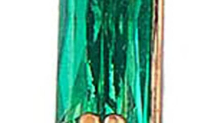Ettika Cubic Zirconia Baguette Threader Earrings In Green