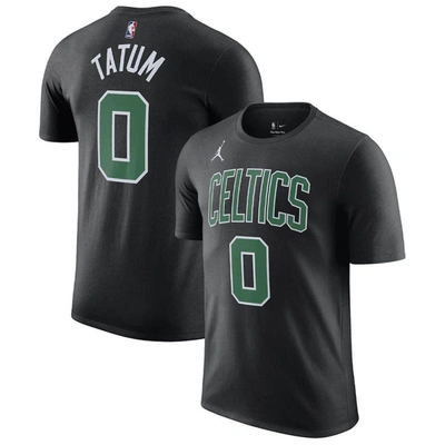 Shop Jordan Brand Jayson Tatum Black Boston Celtics 2022/23 Statement Edition Name & Number T-shirt