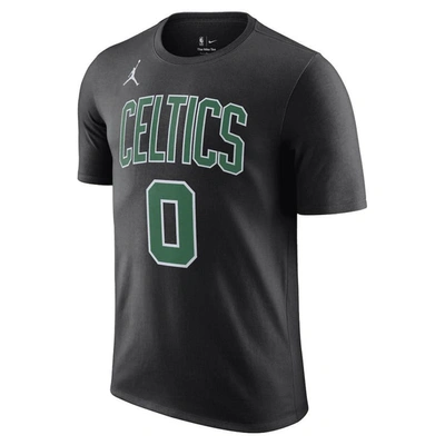 Shop Jordan Brand Jayson Tatum Black Boston Celtics 2022/23 Statement Edition Name & Number T-shirt