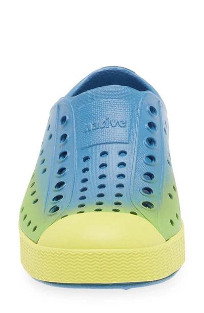 Shop Native Shoes Jefferson Ombré Sugarlite Slip-on Sneaker In Vallarta Blue/ Pickle Green