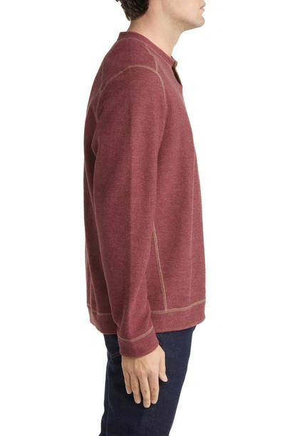 Shop Tommy Bahama Fliprider Abaco Reversible Cotton Sweatshirt In Chocolate Spice