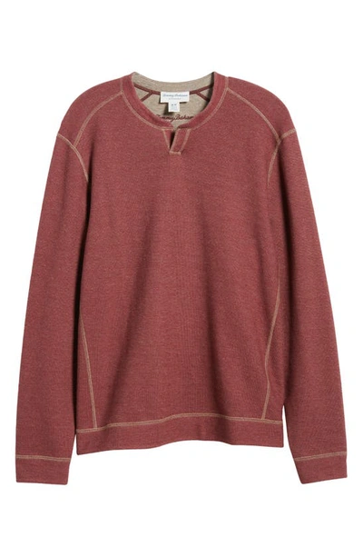 Shop Tommy Bahama Fliprider Abaco Reversible Cotton Sweatshirt In Chocolate Spice