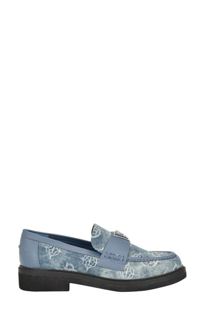 Shop Guess Shatha Loafer In Medium Blue 420