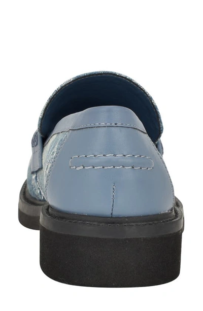 Shop Guess Shatha Loafer In Medium Blue 420