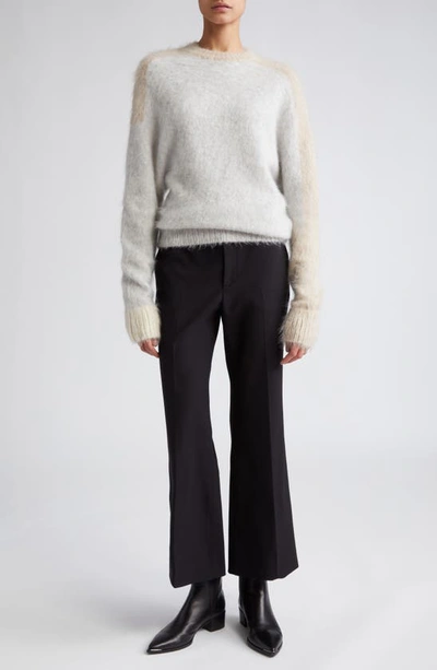 Shop Proenza Schouler Stretch Wool Blend Crop Suiting Pants In Black