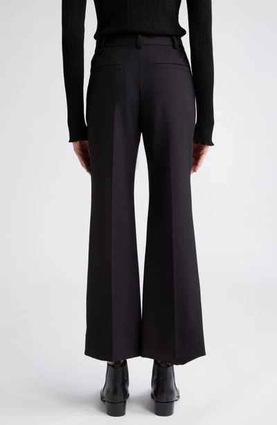 Shop Proenza Schouler Stretch Wool Blend Crop Suiting Pants In Black