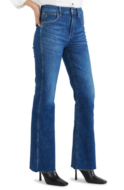 Shop Etica Anya Modern Flare Leg Jeans In Chrome Diopside