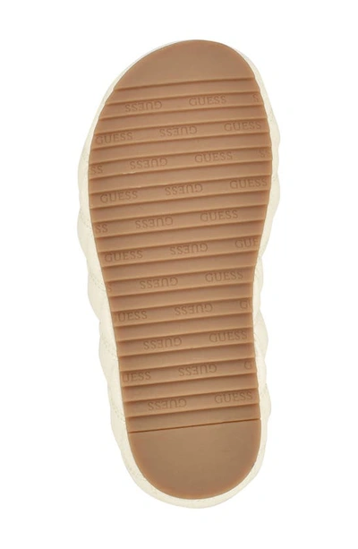 Shop Guess Longo Platform Slide Sandal In Ivory