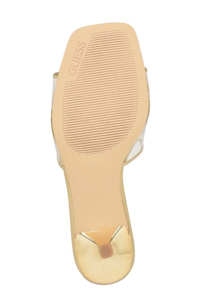 Shop Guess Lusie Slide Sandal In Gold