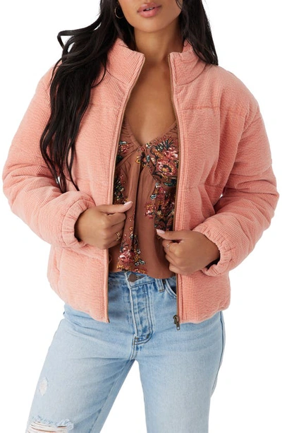 O'neill Novah Quilted Corduroy Jacket In Sun Rust