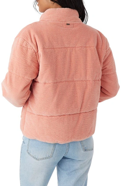 O'neill Novah Quilted Corduroy Jacket In Sun Rust