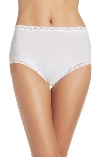 Shop Natori Bliss Stretch Cotton Full Briefs In White