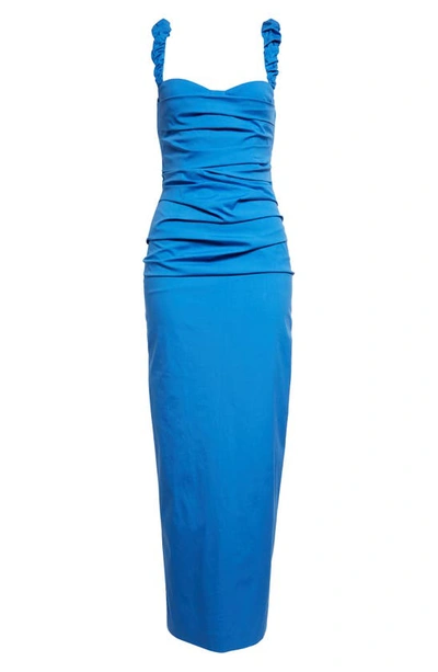 Shop Sir Azul Balconette Gown In Cobalt